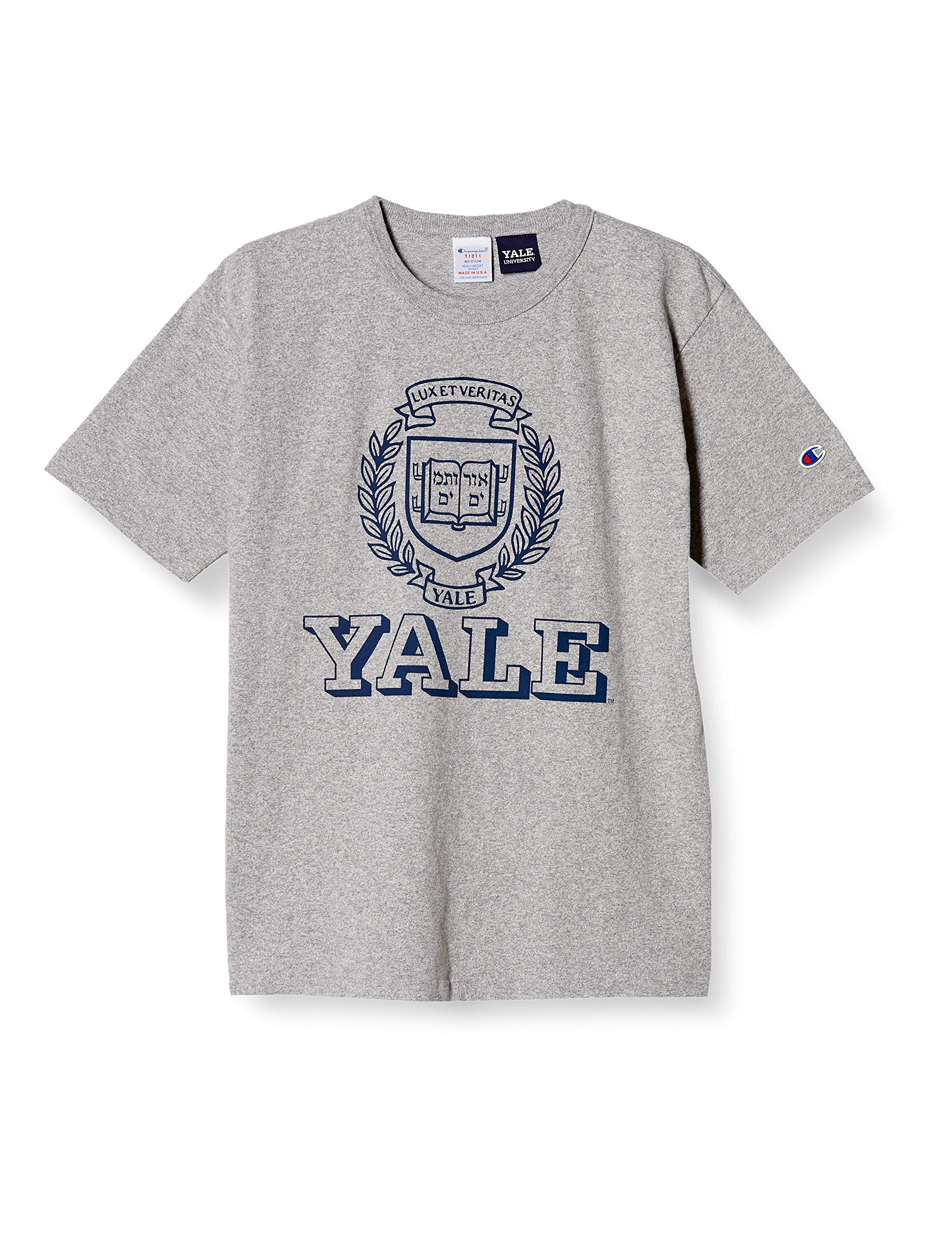 

Champion Футболка мужская с коротким рукавом, размер M, цвет Оксфордский серый, Dry, Сделано в США, C5-T303, 100% хлопок, Посадка, Логотип в одной точке