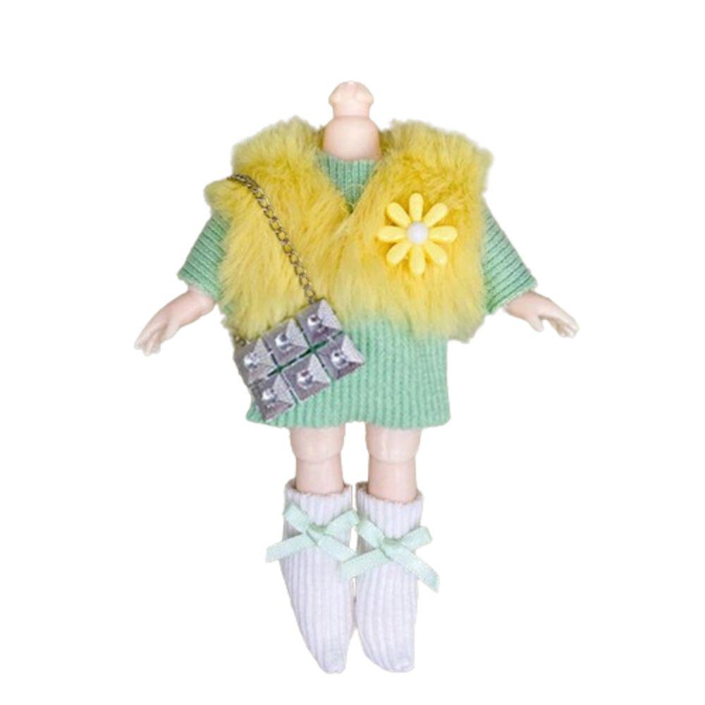 16-17cm Ob11 Doll Fashion Bjd Doll Winter Dressup Skirt Cute Clothes Set Replacement Outfit Fashion Clothes DIY Doll Accessories