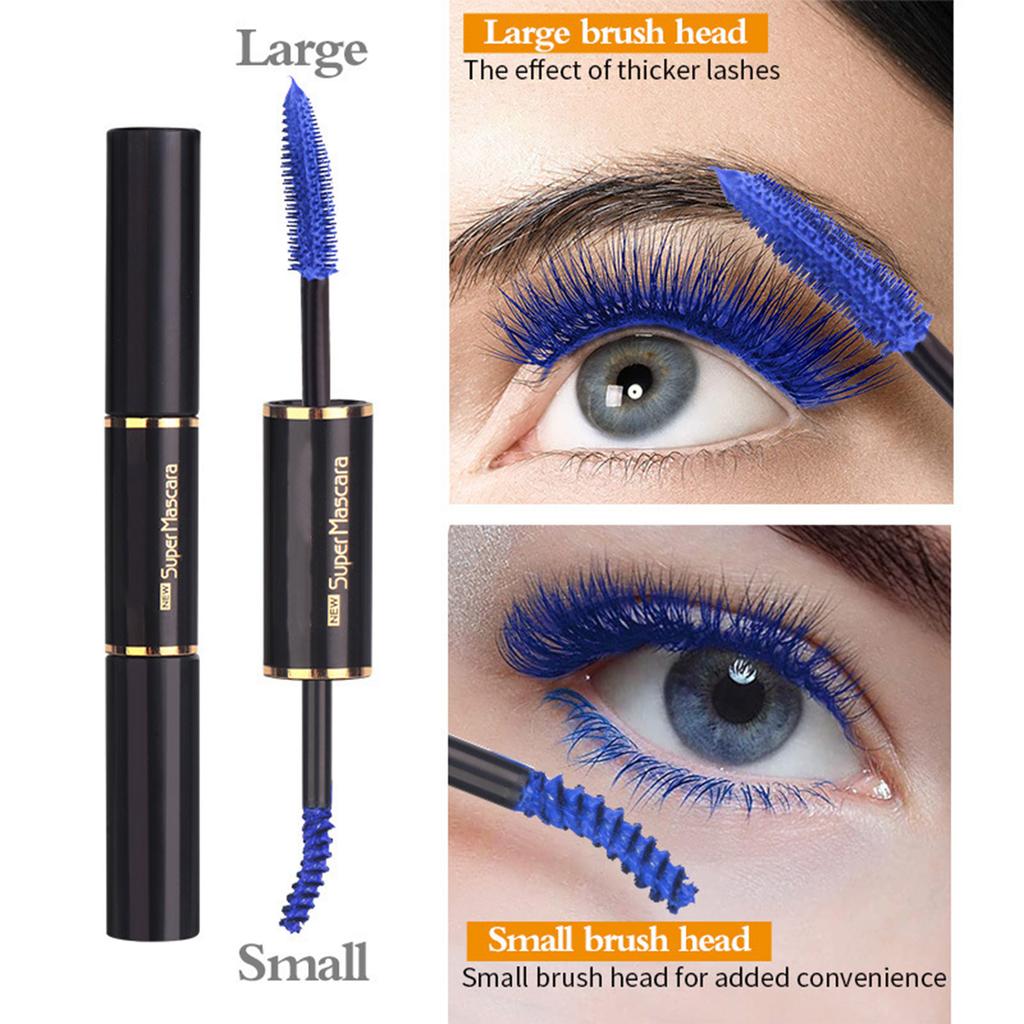 Double-head Colored Mascara for Women – Small and Large Brushes, Smudge-resistant for Enhanced Eye Makeup