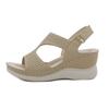 2025 Spring And Summer New Fashionable Casual Wedge Beach Sandals Women's Shoes Hollow Comfortable Wedge Mother's Shoes Elegant