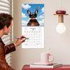 2026 New Year Calendar with Holidays Weekly Hanging Daily Calendars French Bulldog 2026 Calendar Planner for Home Office