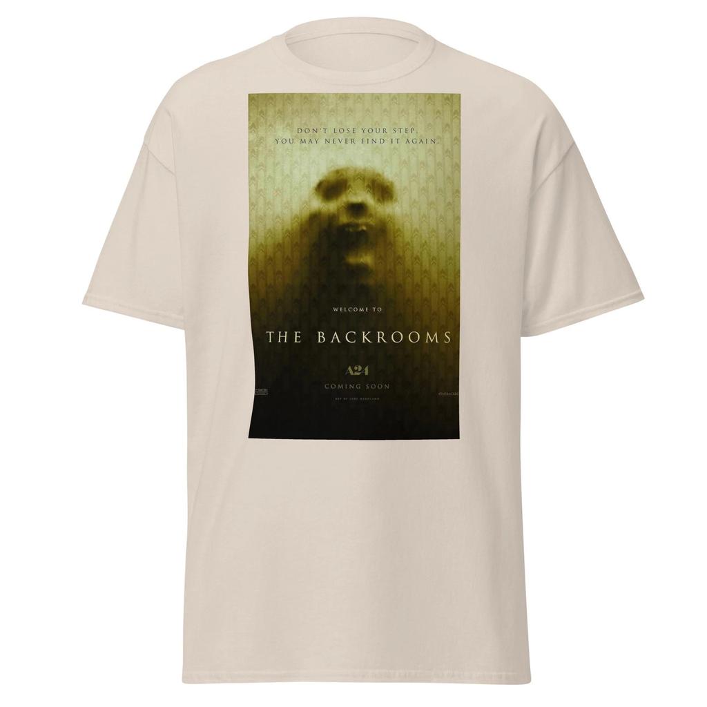 2026 Movie The Backrooms Promotional Poster Unisexs TShirt Unisex ONeck 100 Cotton Short Sleeve Y2k Oversized Popular Tee