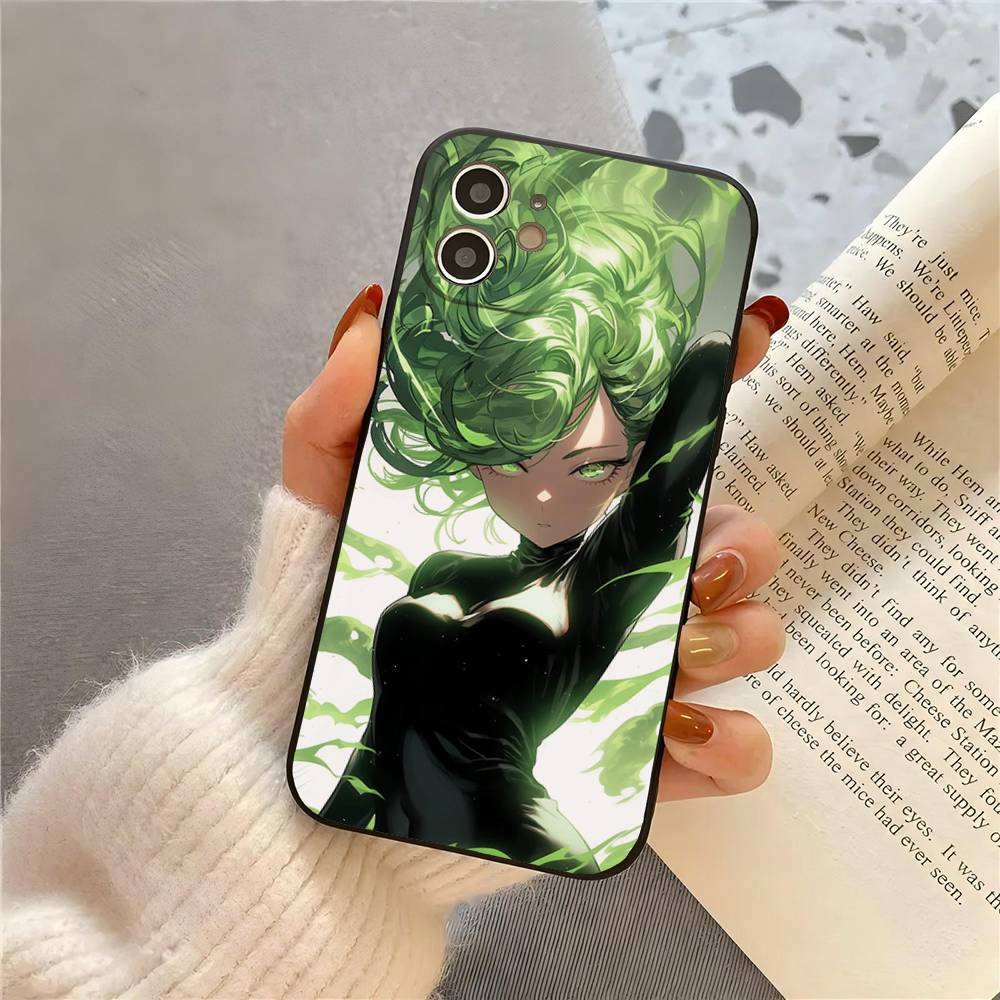 Senritsu No Tatsumaki Anime One Punch Man Phone Case For IPhone 17 Air 16 15 14 13 Pro Max 11 12 Black Silicone Cover