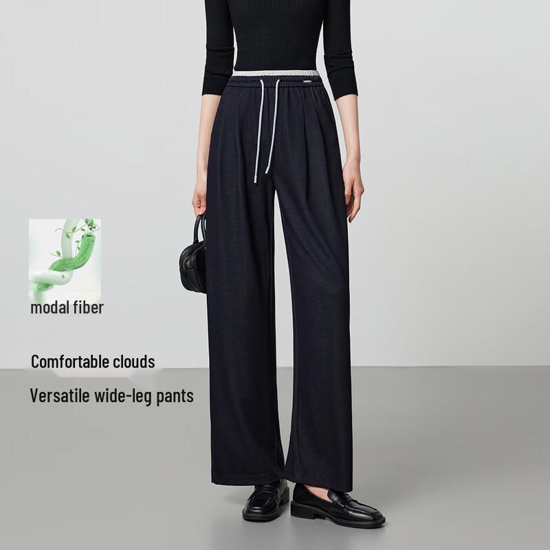 FivePlus Women's Drawstring High-Waist Wide-Leg Pants