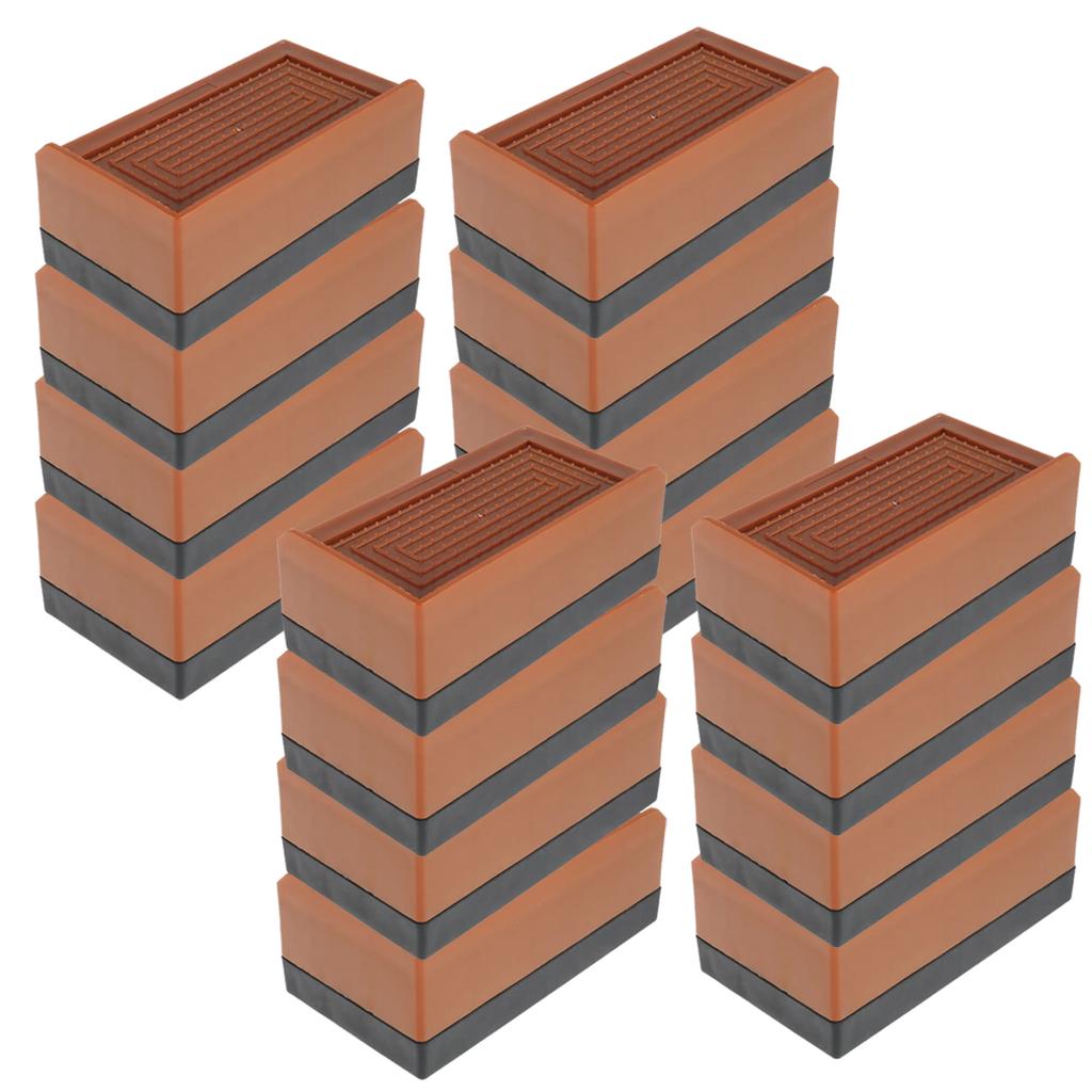 24 STÜCKE/4 STÜCKE Verstellbare Schreibtischlifte Beinverlängerungen Bettenmöbelerhöhungen Rutschfest Stoßdämpfung für Betterhöhungen Tisch Couch Stuhl