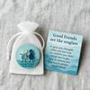 Friendship Sea Glass Christmas Ornament Inspirational Card with Acrylic Charm in Mesh Bag Meaningful Gift for Best Friends Lasting Bonds