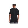 Under Armour Camo Letter Logo Solid Stripe Short Sleeve T-Shirt Men Tops Black 1376830-001