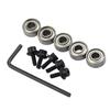 Router Bit Bearing Steel Top Shank for Milling and For Flush Trim Inner 4 76mm Outer 12 7mm Bearings and Hex Wrenches