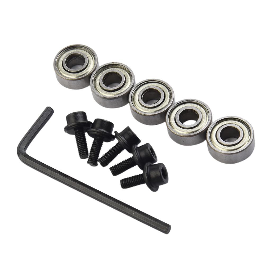 Router Bit Bearing Steel Top Shank for Milling and For Flush Trim Inner 4 76mm Outer 12 7mm Bearings and Hex Wrenches