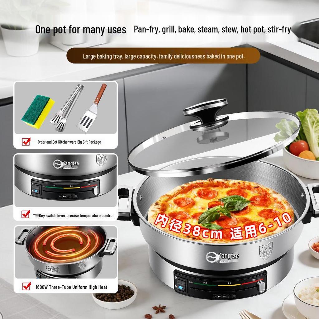 Yangzi Multi-Functional Stainless Steel Electric Griddle Pan
