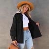 Factory Direct Autumn Long-sleeved Denim Jacket Women's Washed Rough Edge Medium and Long Loose Jacket In Stock