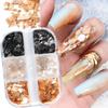 6 Grids/box Irregular Nails Mica Paillette Natural Abalone Shell Fragment Slice Nail Art Glitter Manicure Decorations