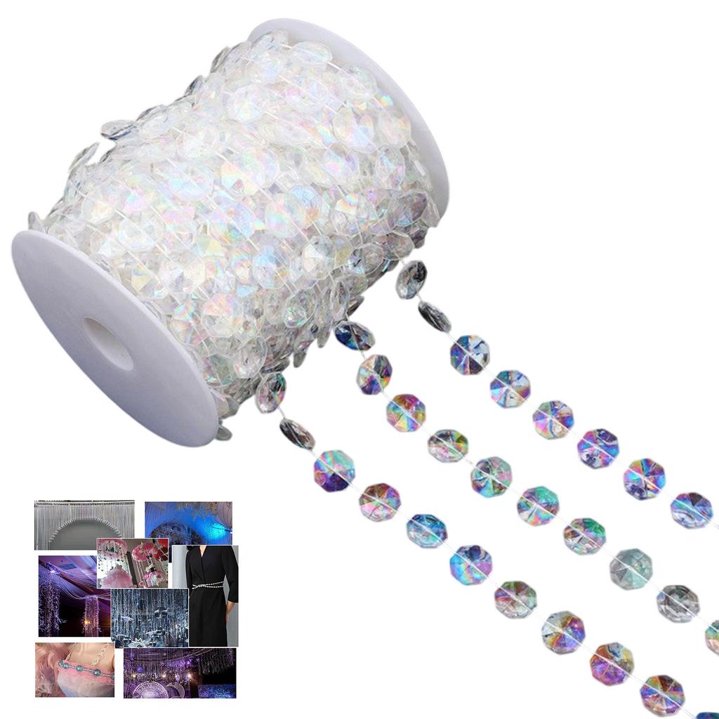 Bead Chain Clear Plastic Craft Bead String Handmade Jewelry Accessories For Art Craft Necklace Bracelets Jewelry Making