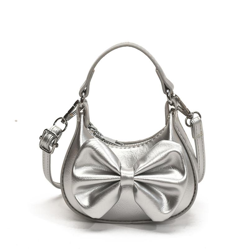 Portable Butterfly Bow Mini Purse For Girls With Waterresistant Pu Material For Daily Use
