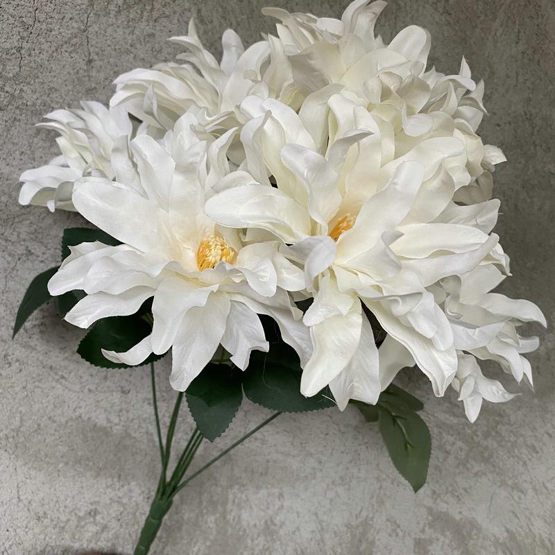 45CM Dahlia Bunch Flowers 7 Heads Fake Flowers New Dahlia Artificial Flower  Home Decor