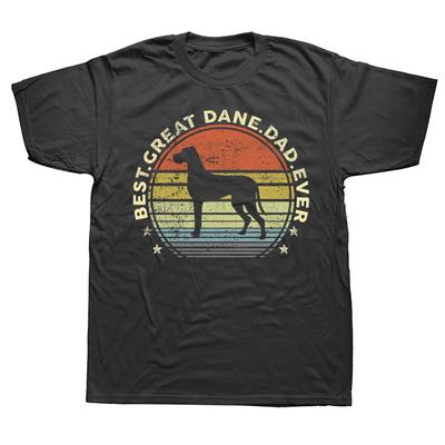 T-shirts Papa Chien Dogue Allemand Drôle Mode Homme Femme T-shirt Décontracté 100% Coton Ample Oversize Style Été