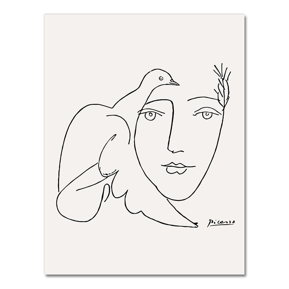 Matisse Picasso Retro Móda Moderní Lineární Náčrt Plakáty a Tisky Nástěnné Umění Obrazy na Plátně pro Domácí Dekoraci Dekorace Obývacího Pokoj