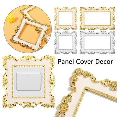 Plate Single and Double Resin Surround Socket Frame Home Decor Light Switch Cover Wall Sticker