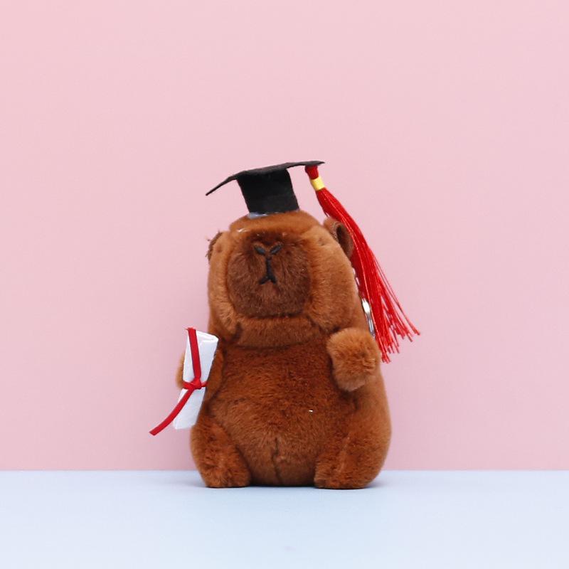 Capybara Plush Toy - Cute Rodent Doll Gift with Mini Pendant
