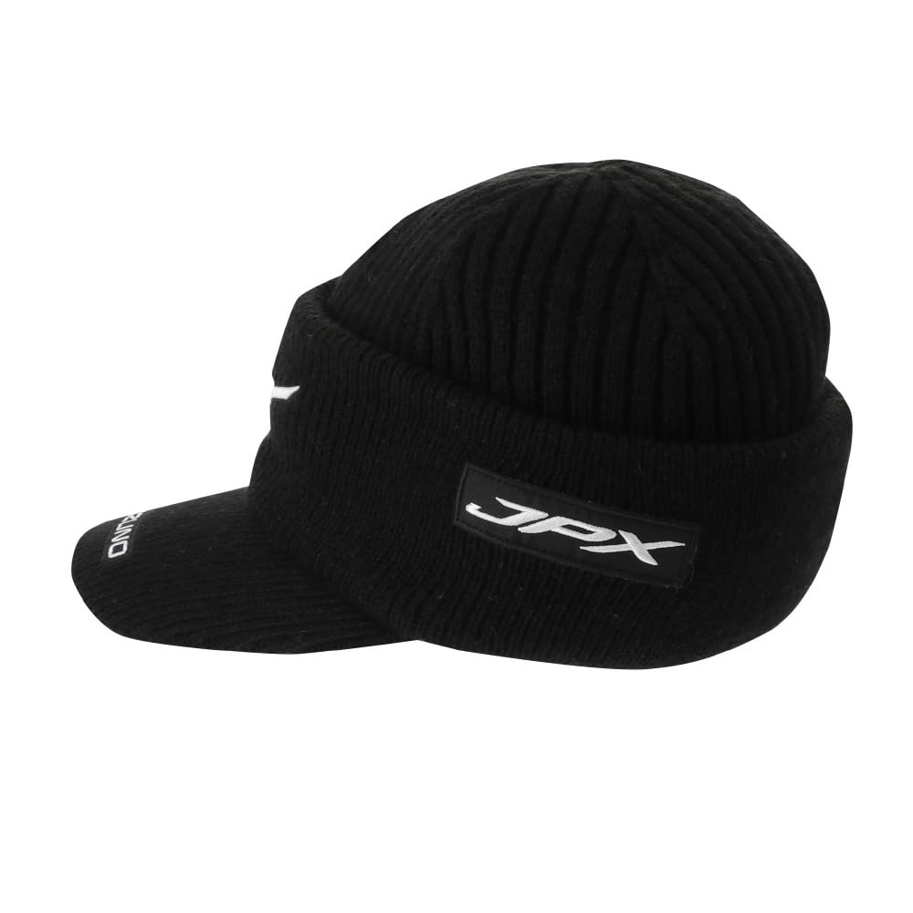 Mizuno Breath Thermo Tour Knit Golf E2MWB508 Cap, Heat-Generating Material, Men's Black,