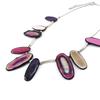 NOA [J2157] - Collier Créateur 'Coloriage' rose violet