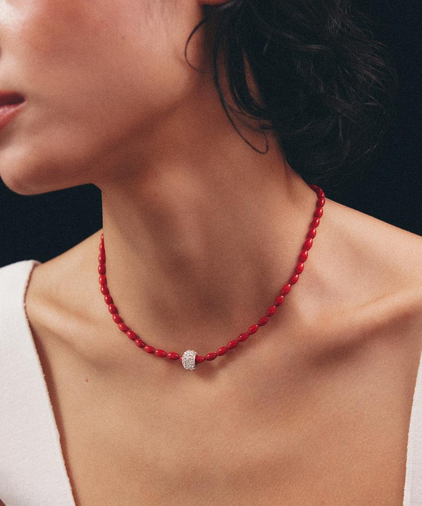 Lowool Red Sparkle Necklace