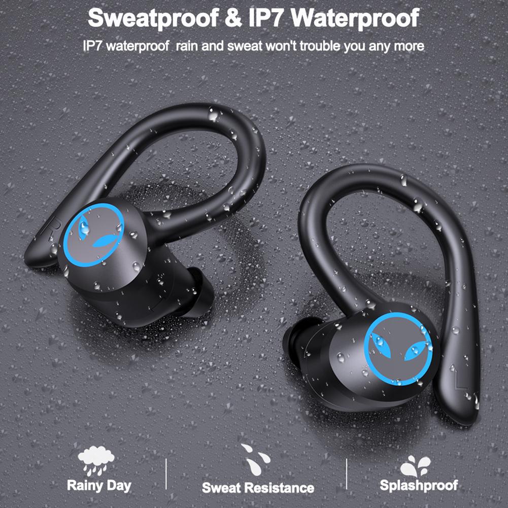 Wireless Headphone Bluetooth 5.1 Noise Cancelling HiFi Stereo Bass Earphone Waterproof Sport Game Music Headset w Mic for iPhone