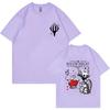 Hollow Knight Doppelseitiges Grafik-T-Shirt Unisex Damen Spiel-Liebhaber T-Shirts Unisex Mode Cartoon Übergroßes Kurzarm-T-Shirt
