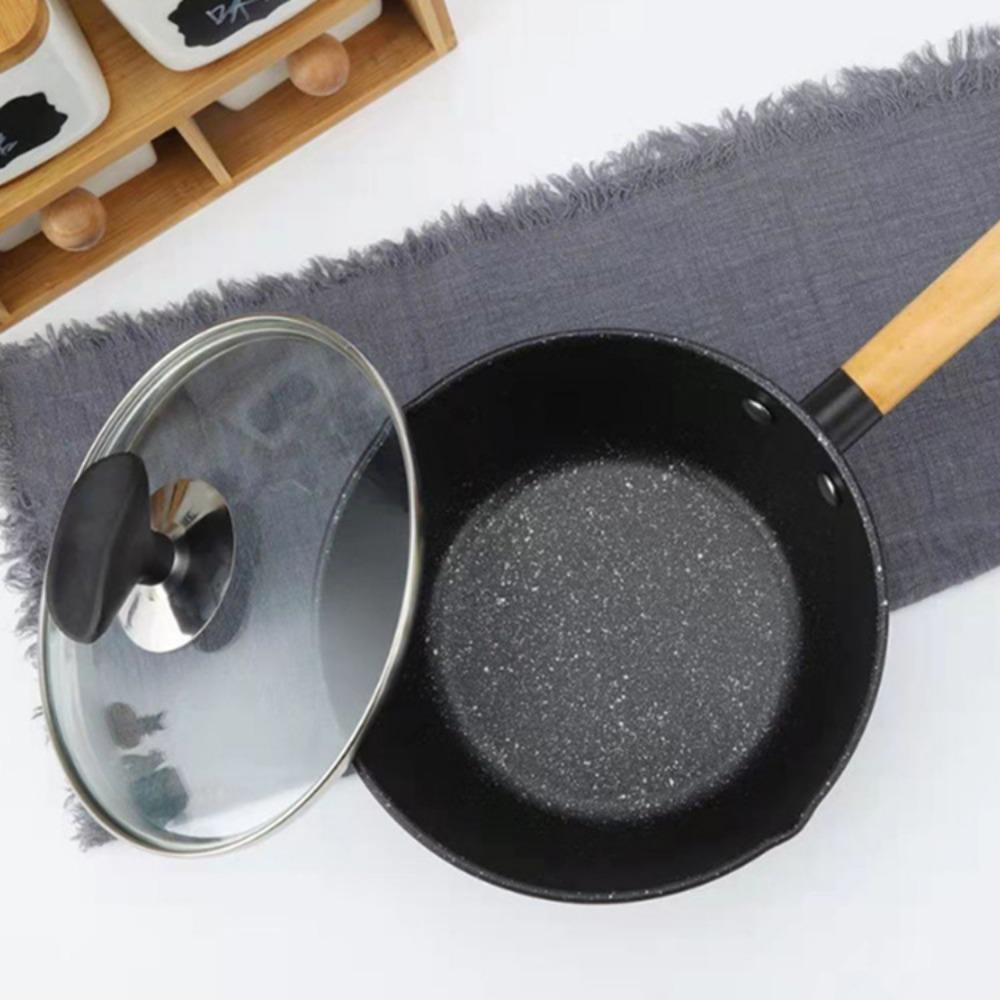 Glass Lid Japanese Style Saucepan Non-stick Noodles Pot Universal Soup Pot  Porridge