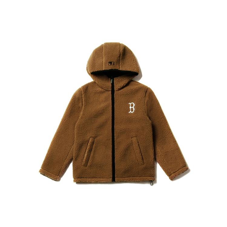 MLB Boston Red Sox Velvet Jackets Unisex Brown Hooded Thickened 31JPF2061-43A L
