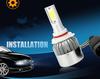xoya Car H11 LED Headlight Fog Light Set of 2 One Piece Double-Sided Luminous