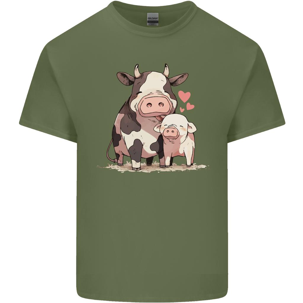 Love Is a Cow and Pig Unisexs Light Cotton TShirt