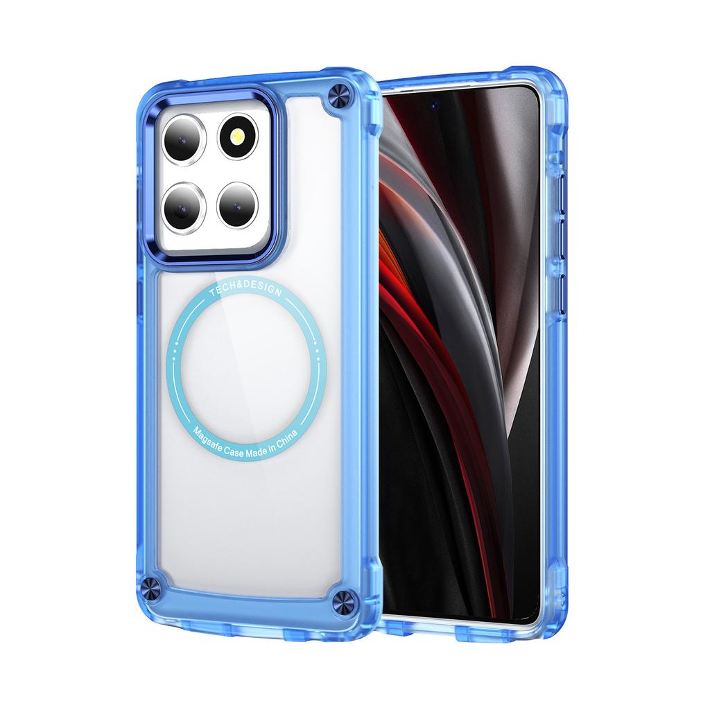 Transparent Phone Case for Moto G Play Anti-fall Case Anti-yellowing TPU Anti-scratch Magnetic Phone Case