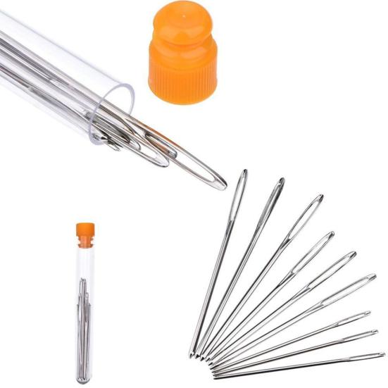 9Pcs/Set 3 Sizes DIY Sewing Tools Stainless Steel Knitting Embroidery Needles