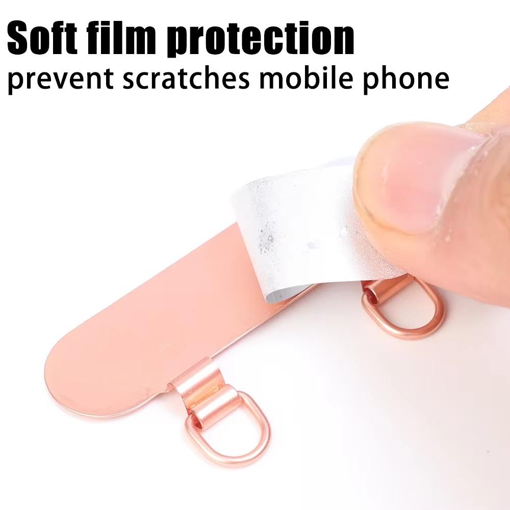 New Ultra-thin Stainless Steel Phone Tether Patch Replacement Phone Straps Gasket Sturdy Cellphone Safety Metal Connect Piece