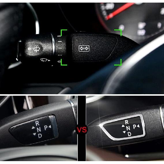 Pentru Mercedes-Benz Vito W447 2014-Accesorii din aliaj de aluminiu Maneta interioara schimbatoare + Capac tijei stergatoare Trim Car