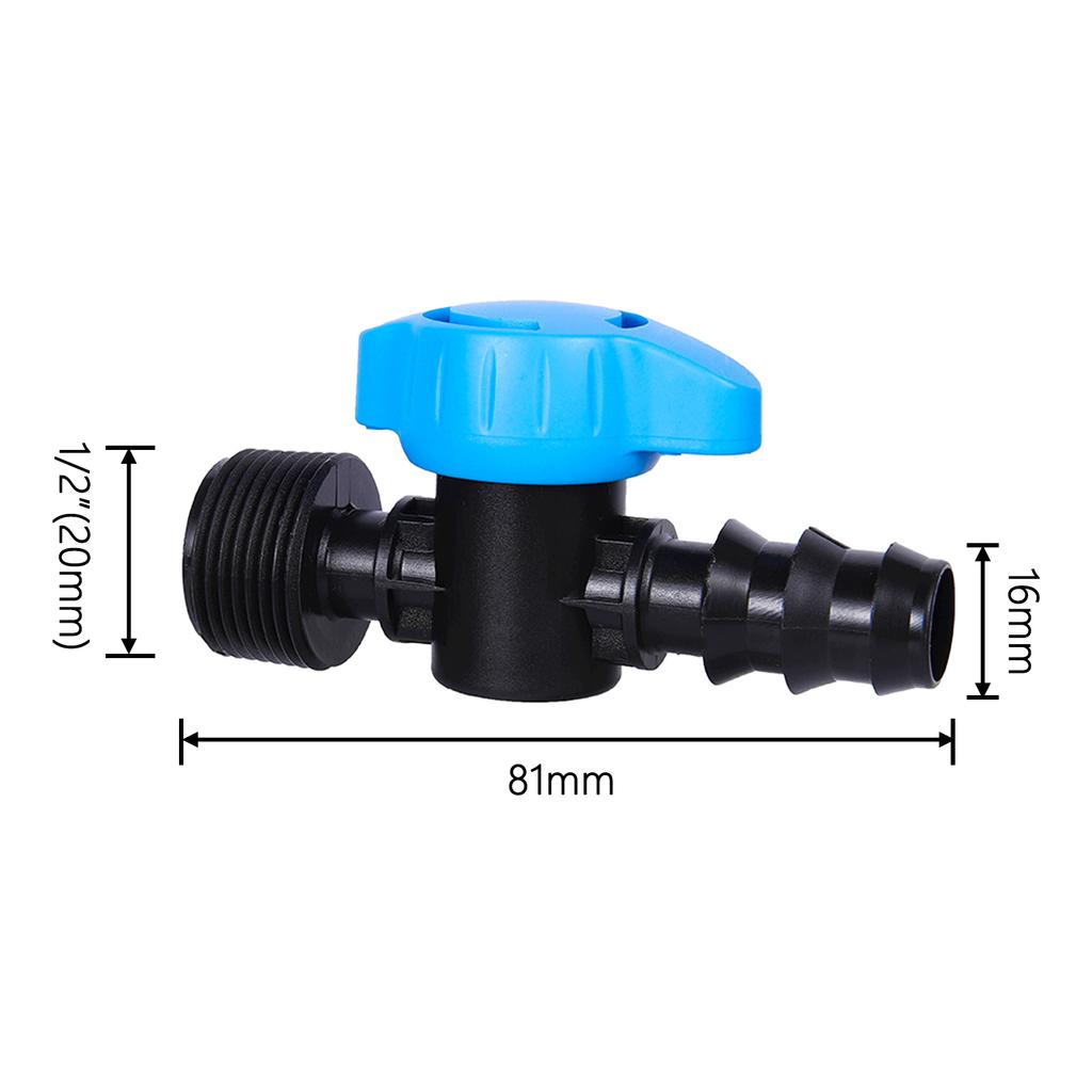 Drip Irrigation Barbed Bypass Valve Drip Line Shut Off Valve Drip System Water Diverting Valve For Agriculture Orchard Greenhous