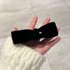 Retro Gold Samt Glitzer Schleife Bananenclip für Damen - Herbst/Winter Hoher Pferdeschwanz Haarschmuck