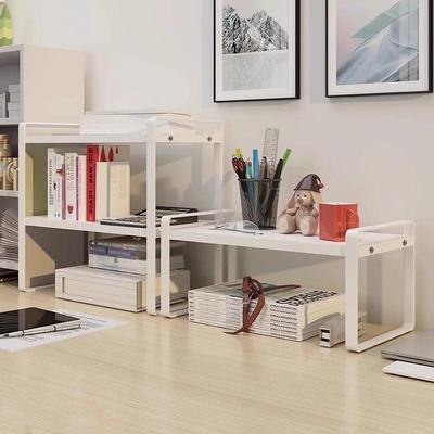 Multi-Layer Desktop Organizer: Tiered Shelf for Books, Office Supplies, and Cosmetics. Ideal for Work, Dorm, or Home.