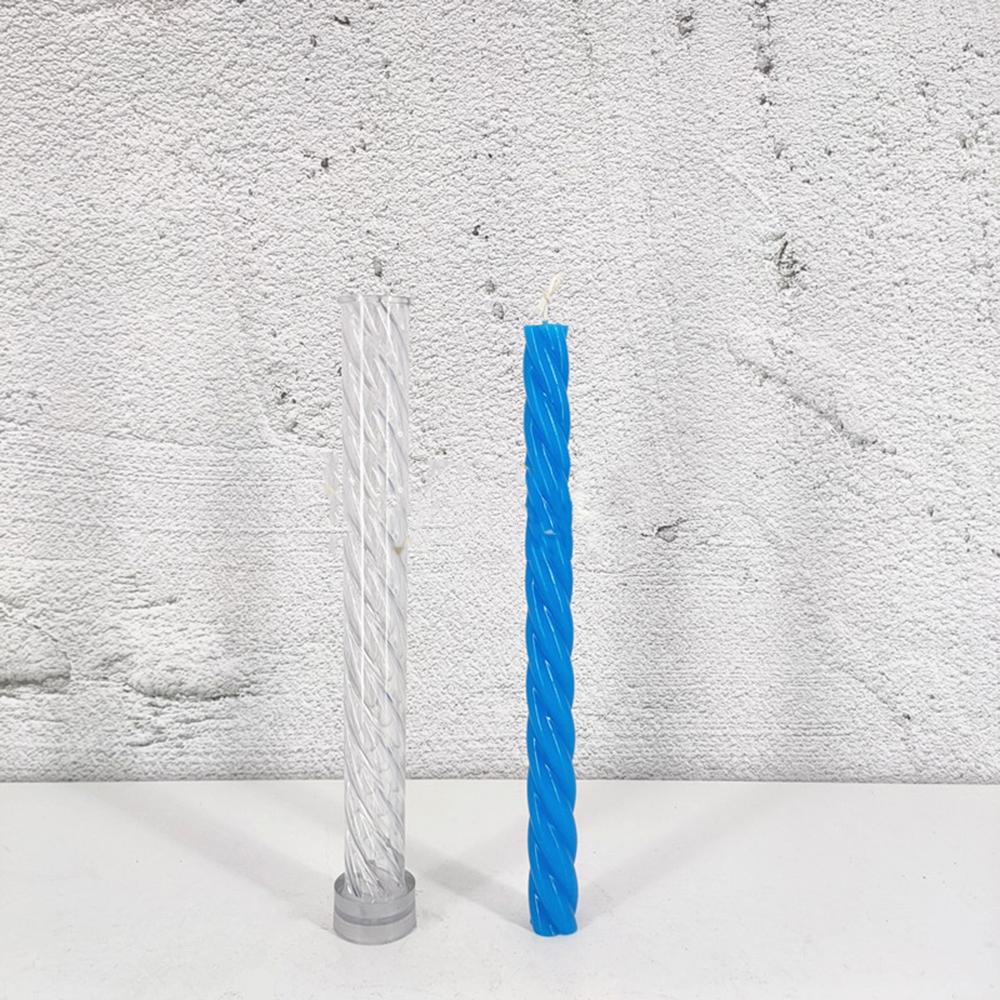 DIY Craft Clay Tools Plastic Match Large Cylinder Rib Stripe Candle Mold Long Pole Soap Making