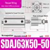 Adjustable Stroke Pneumatic Thin Cylinder - Piston Rod Sizes: 16/20/25/32/40/63