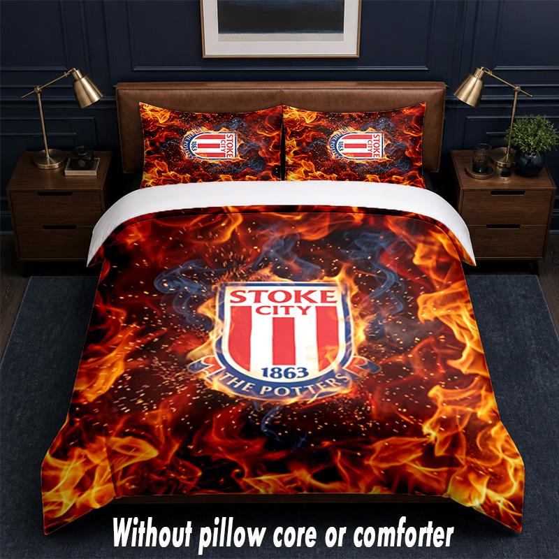 Southampton Football Design Bed Bedding Set 1 Duvet Cover + 2 Pillowcases Soft Breathable Household Bed Linens