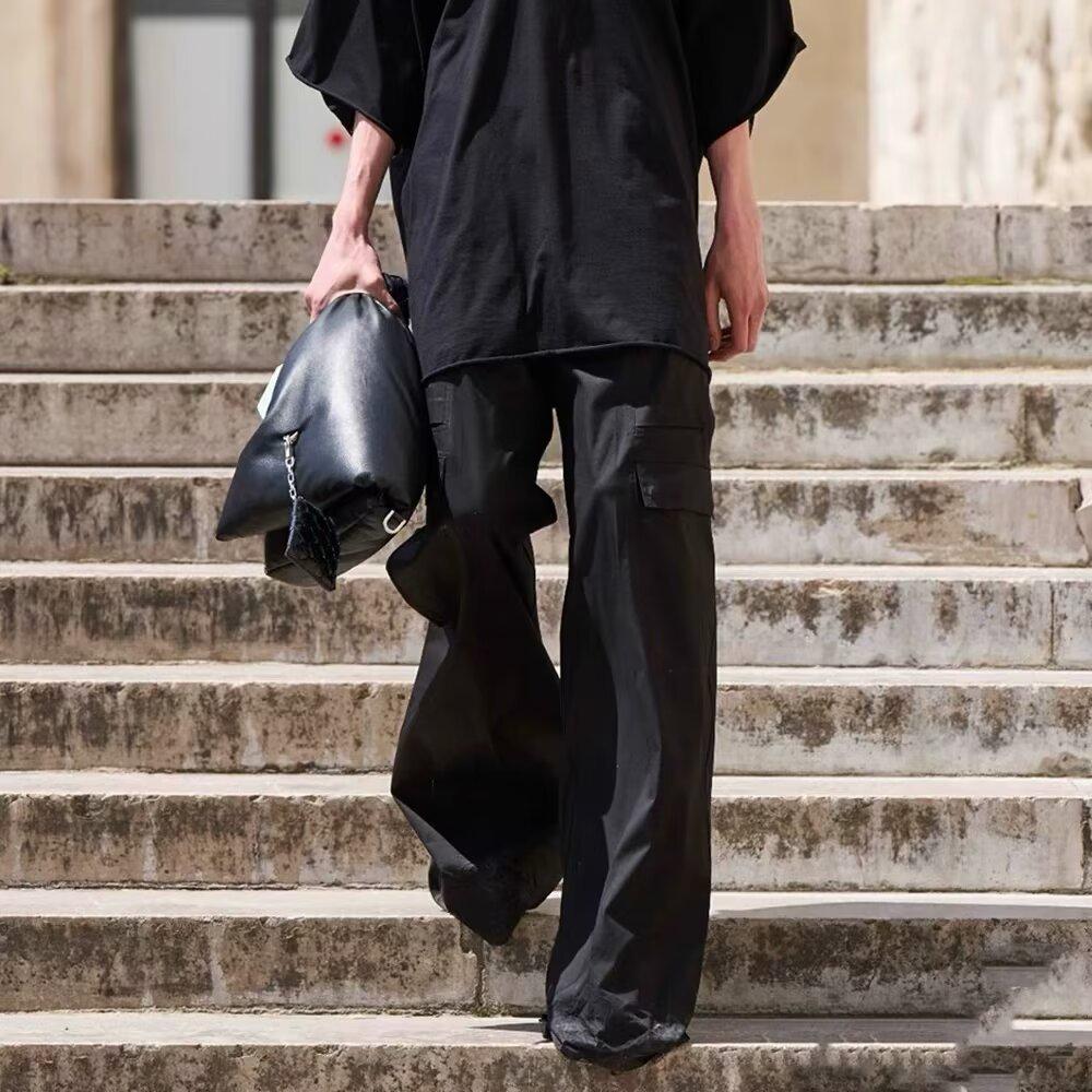 2024 Herren Amerikanischer Stil Schwarze Mehrzweck-Locker sitzende Arbeitsjeans