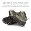 Mountaineering Hiking Boots Ice Cleats For Shoes Boots Cleats Anti-Skating Crampon Snow Non-Slip Shoe Cover With Storage Bag
