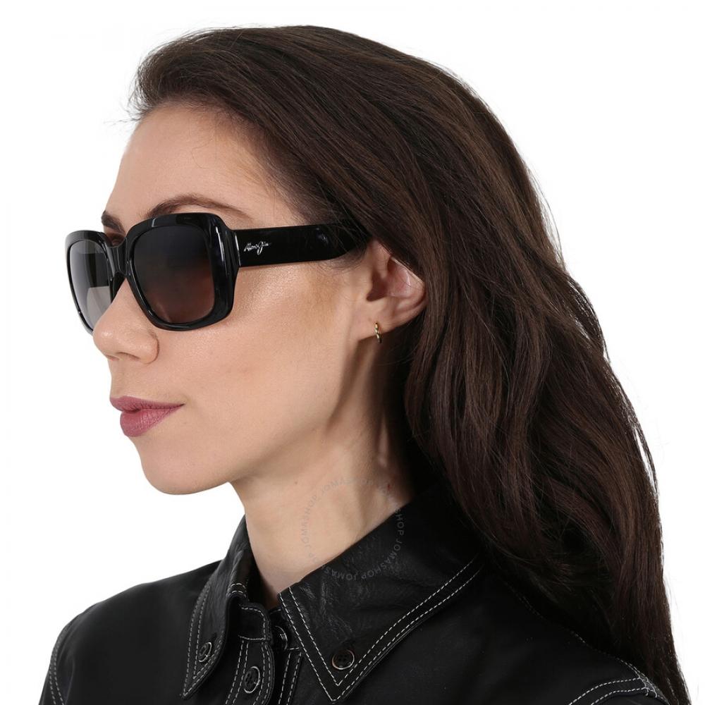 Maui Jim Two Steps Neutral Grey Square Ladies Sunglasses Gs863 02 55