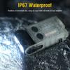 V20 Keychain EDC LED Flashlight Head Swivels Type-C Rechargeable Magnet Torch Buzzer Work Light with Clip Magnet Lantern