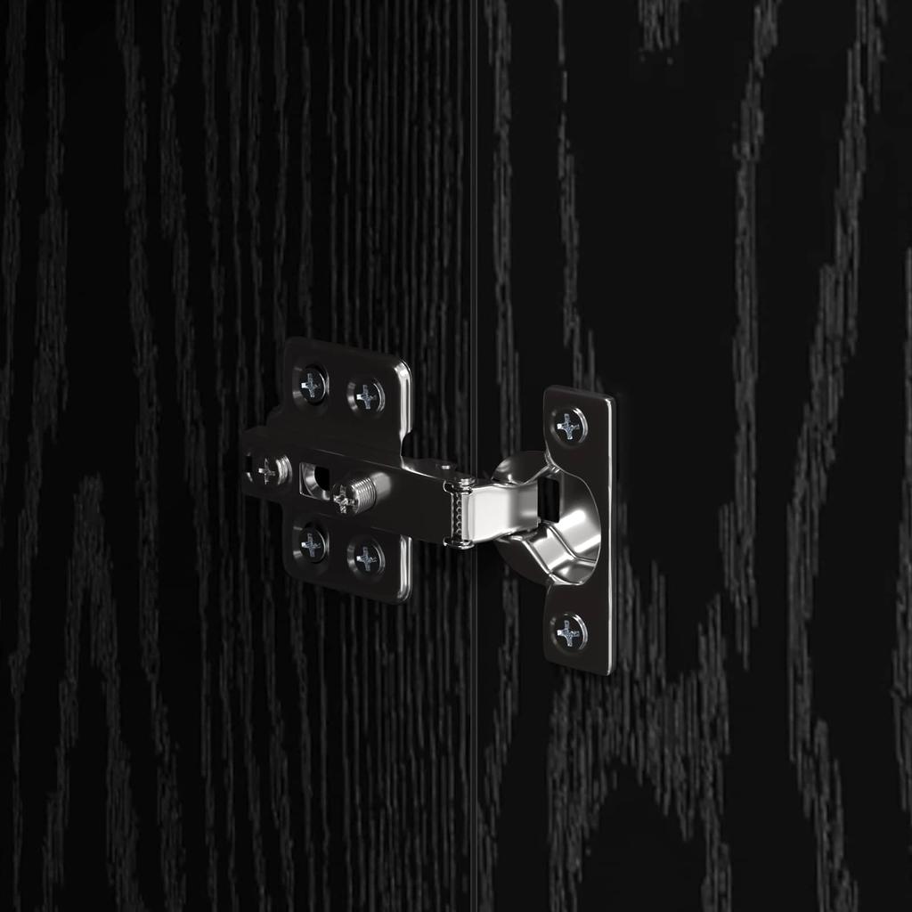 Sideboard in Black Oak Look 60 x 30 x 70 cm Engineered Wood