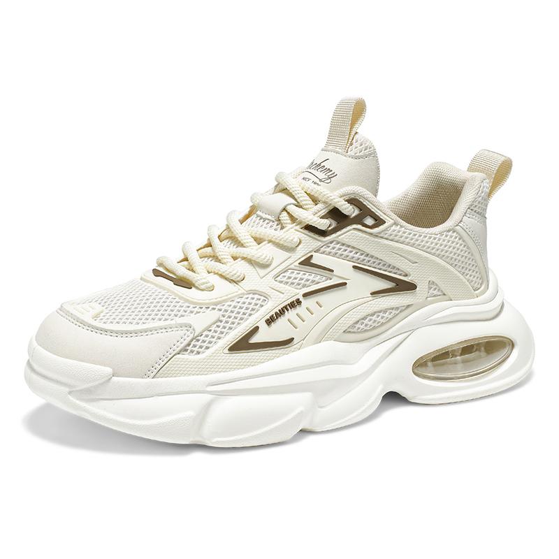 

Leisure sports shoes with air mesh sole, round toe, woven strap, multiple colors 39 бежевый