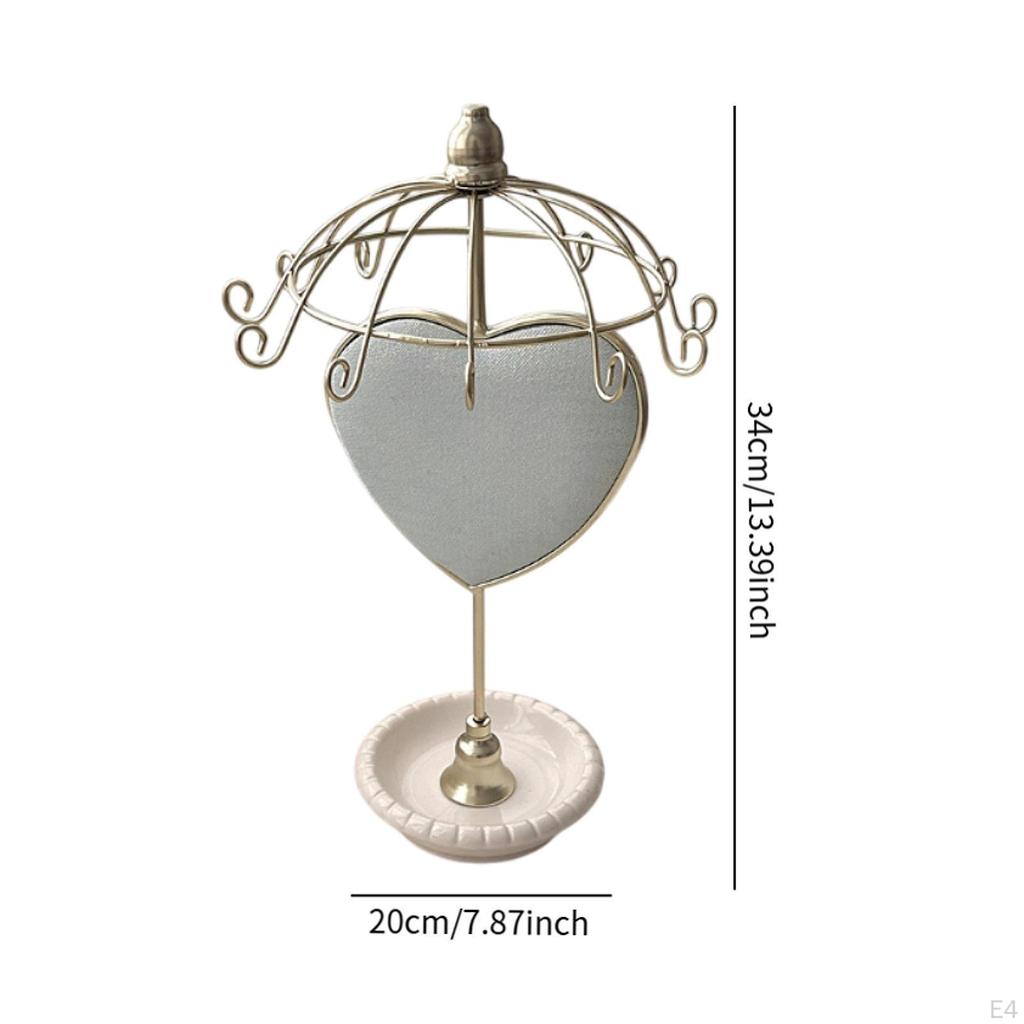 Halskettenhalter Ausstellungsständer Drehbar Heimdeko Einfacher Schmuck-Organizer Ständer für Ringe