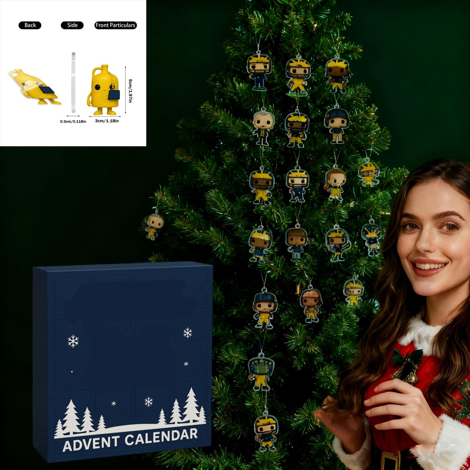 

1 шт. 2D Рождественский подарок Календарь прибытия Фестиваля Украшение Рождественской елки Акриловая подвеска One Size